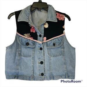 Romeo Romeo Y2K denim vest sz Medium Made in USA